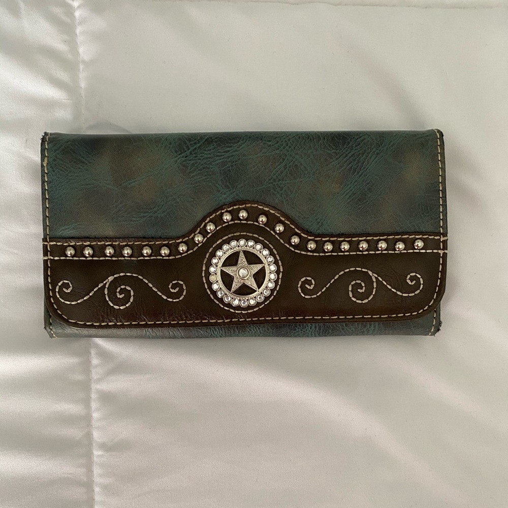 Teal Boot Barn Western Wallet